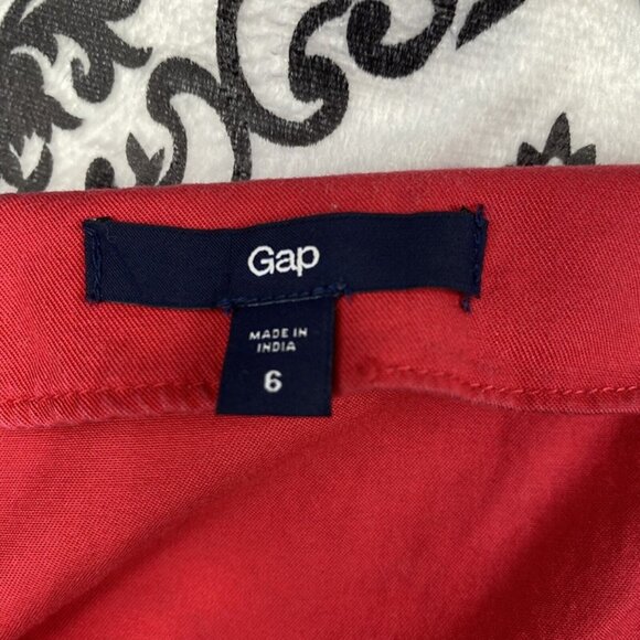 GAP Salmon Pink Tencel Cotton Dress – Asymmetric Neckline, Pockets, Size 6 - Picture 9 of 9